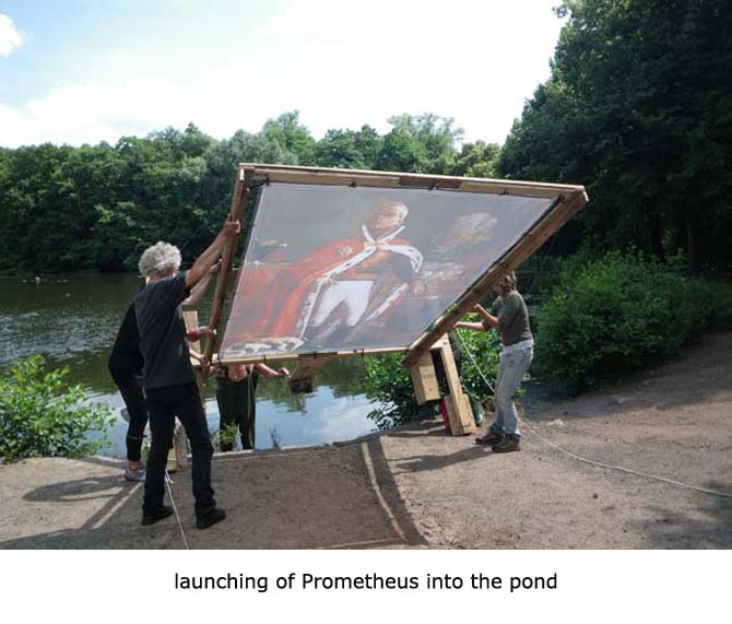 Launching of Prometheus into the pond